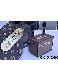 Loa Bluetooth Karaoke  QIXI SK-2036 , Tặng Kèm 2 Micro Không Dây Cao Cấp , Hát Karaoke Nghe Nhạc Bass mạnh -Hàng Chính Hãng