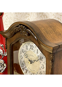 Đồng hồ để bàn Nhật Bản Rhythm CRJ717CR06 , Kt 24.0 x 32.5 x 12.5cm, 1.7kg Vỏ gỗ. Dùng Pin.