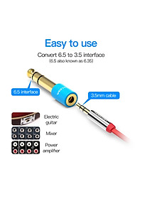 Đầu chuyển Audio 6.5mm (M) sang 3.5mm (F) Vention VAB-S01-L - Hàng chính hãng