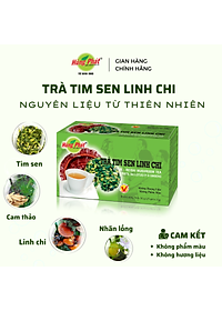 Trà Tim Sen Linh Chi Vị Thanh Mát Hỗ Trợ Cải Thiện Giấc Ngủ Da Đẹp Dáng Xinh Hộp 25 gói - Thương Hiệu Hùng Phát