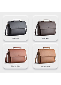 Túi Trita ( Thời trang nam nắp gập phối quai trên - Túi đeo chéo da RTN8 )