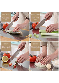 Thớt Inox SUS304 Kích Thước 34x24cm Kháng Khuẩn Nên Sử Dụng Dễ Dàng Lau Chùi Và Vệ Sinh Dễ Dàng, Không Xước Dăm Không Ăn Mòn