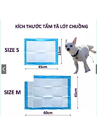 Tã lót cho chó mèo đi vệ sinh vào khay, chuồng bằng giấy siêu thấm hút 50, 100 tấm miếng