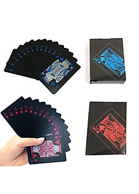 Bộ Bài Tây Poker Nền Đen Cao Cấp Chọn Màu – Bài Tây Đen Bằng Nhựa PVC Chống Thấm Nước Chống Gập Hàng Chính Hãng Amalife