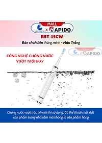 Máy Tăm nước cầm tay Rapido RWG150/RWW-300 - Bàn chải điện thông minh RST-15CW Trắng/RST-15WB Đen - Hàng Chính Hãng - bảo hành 6 tháng