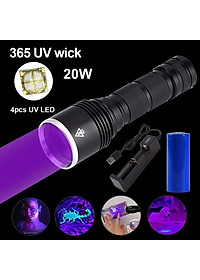 Đèn pin sạc cầm tay tia cực tím (UV) cao cấp Terino D113-UV (365nm, 20W)- Hàng chính hãng