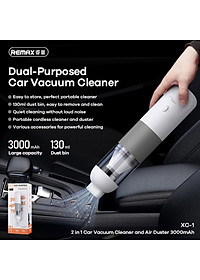 Máy hút bụi cầm tay mini không dây cho xe hơi Remax XC-1 - Hàng Chính Hãng
