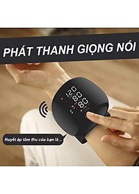 Máy Đo HyếtÁp Cổ Tay, Đo NhịpTim Hiện Đại Với Màn Hình LED, Giọng Nói Tiếng Việt , Sạc Pin Siêu Bền