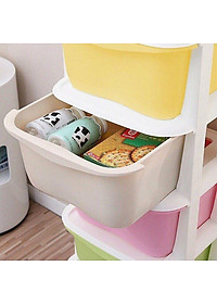 Tủ Đa Sắc 5 Tầng Có Bánh Xe Di Chuyển Tiện Lợi- Tủ Đựng Đồ Dùng Gia Đình - Hàng Chính Hãng MINIIN
