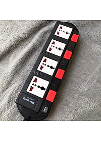 Ổ cắm điện Điện Quang cao cấp 4 lỗ 3 chấu - 4 công tắc riêng - dây dài 2m/5m ĐQ ESK SM740SL Chịu tải cao 2500W