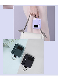 Ốp lưng iRing chống sốc silicon cho Samsung Galaxy Z Flip 4 có nắp đậy bảo vệ Camera hiệu Nillkin Camshield Silky Silicon Case - chống sốc cực tốt, chất liệu cao cấp, trang bị iring đeo tay chống rơi rớt - Hàng nhập khẩu