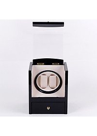 Hộp Xoay Đựng Đồng Hồ Cơ SAIKE SAIKE 2003 Mẫu 2 Xoay Và Ngăn Phụ Kiện Vỏ Gỗ Màu Đen