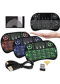 Bàn phím Wireless mini UKB500- Bàn phím không dây mini keyboard kiêm chuột cảm ứng đa năng wireless - Hàng chính hãng