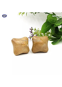 COMBO 2 quả bi gỗ Bách Xanh 6 cạnh (MH851) Mát xa lòng bàn tay giúp chống mỏi toàn diện - Chăm sóc sức khỏe