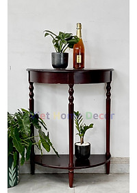 Bàn Console Bán Nguyệt Chân Tiện Màu Nâu 4403 - Thương hiệu Viet Home Decor