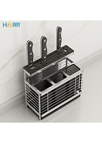 Kệ đựng đũa muỗng dao kéo inox 304 dán tường Hobby home decor KDMT3
