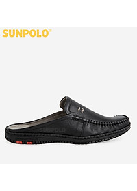 Dép Sục Sapo Nam Da Bò SUNPOLO SUT322 (Đen, Nâu)