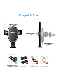 Đế sạc nhanh không dây cho xe hơi CHOETECH T536S - Hàng Chính Hãng 