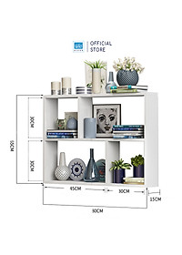 Kệ Sách Treo Tường Chữ Nhật Kết Cấu Giấu Chân Chắc Chắn SIB DECOR