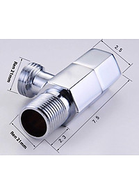 Van giảm áp và khóa đường nước Đồng mạ Chrome Eurolife EL-X40 (Trắng bạc)