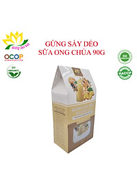 (COMBO 2 HỘP) GỪNG SẤY DẺO SỮA ONG CHÚA HỘP 90G - HƯƠNG SEN VIỆT