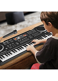 Đàn Piano Đàn Điện Tử 61 Phím Kèm mic Cho Bé Đàn Organ