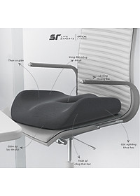 Đệm Mông Công Thái Học Cao Su Non Gối Ngồi Thoáng Khí Đệm Lót Ghế Văn Phòng Ô Tô Xe Hơi- Sairui