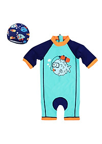 Bộ đồ bơi liền quần cho bé trai sơ sinh, bé trai nhỏ từ 8kg, hình in dễ thương, chất thun bơi lạnh đẹp, mềm mịn thân thiện với làn da bé | BT09