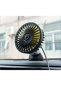 Quạt mini để trên xe oto, xe hơi, bàn làm việc, cổng USB tiện lợi, Mẫu quạt đôi