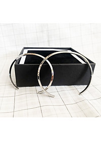 Vòng tay Cuff không đen, không rỉ - Lắc Tay Cặp Đôi Nam Nữ Titan