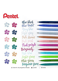 Bút viết thư pháp Pentel SES15C 12 màu cơ bản