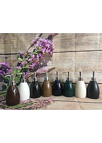 Bình xịt đựng sữa tắm, dầu gội, dầu xả bằng gốm sứ Bát Tràng
