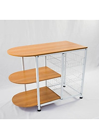 Kệ để đồ nhà bếp 176 loại khung thép sơn tĩnh điện chống gỉ và bong tróc,chịu lực cao mặt gỗ lõi xanh phủ melamine chống nước