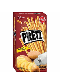 Bánh que nướng giòn 4 vị GLICO Pretz (Combo 5 hộp - 2 Khoai tây 1 BBQ Gà 1 Pizza 1 Bắp)