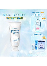 Sữa Rửa Mặt Tạo Bọt Chiết Xuất Đất Sét Trắng Senka Perfect White Clay New 14840 (120g)