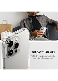 Ốp lưng cho iPhone 14 promax/ 13 promax/ 12 promax/ 11 promax/ Xsmax/ XS/ 8plus/ 7plus trong suốt chống sốc đệm khí cao cấp - hàng chính hãng