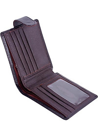 Ví Nam Bấm Nút Huy Hoàng HT2143 (12.5 x 10 cm) - Nâu