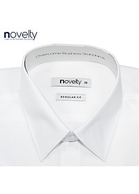 Áo sơ mi nam ngắn tay trắng Regular fit NSMMMWMSPR210261N