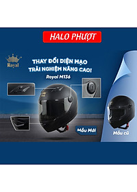 Mũ Bảo Hiểm FullFace Royal M136 (Đen Mờ)