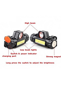 Đèn Đội Đầu Pin Sạc 101 2 Bóng Siêu Sáng