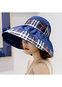 Mũ Đi Biển Gấp Gọn Họa Tiết Ca Rô MU010 MayHomes Chất Liệu Bền Đẹp, Kiểu Dáng Thời Trang
