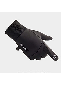 Găng tay nam mùa đông cảm ứng lót nỉ lông cực ấm lòng bàn tay chống trượt cao cấp GTN89