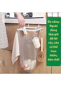 Giá Treo Túi Rác Đa Năng Gắn Cửa Tủ Bếp -Móc Treo Túi Rác Tiện Lợi Cho Nhà Bếp -Giá Đỡ Túi Rác Gọn Gàng Treo Cửa Tủ