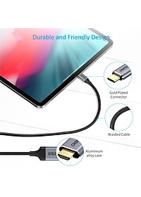 Dây Cáp Type C To HDMI 4K 60Hz Dài 1.8M, Dây Nylon Dù Thunderbolt 3 CHOETECH CH0021 - Hàng Chính Hãng