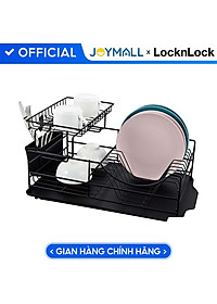 Kệ chén dĩa 2 tầng bằng sắt LocknLock LDR206BLK (510x300x230mm) – Màu Đen