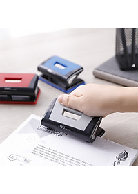 Máy Đục Lỗ 10 Tờ Deli, Xanh Dương, Đỏ, Ghi Xám - 1 Cái E0103