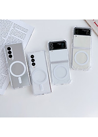 Ốp lưng Trong Suốt dành cho Samsung Galaxy Z Flip 5 Sạc Từ Tính Chống Ố Vàng - Hàng chính hãng