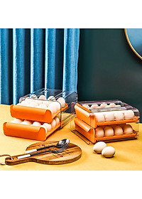 Khay Đựng Trứng 2 Tầng 32 Ô Kéo Rút Thông Minh Chất Liệu Nhựa PP Siêu Bền Phong Cách Nhật Bản Hộp Bảo Quản Trứng Tiện Lợi Cho Gia Đìnhh