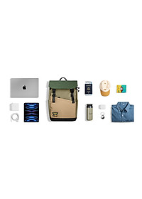 BALO LAPTOP 16 INCH TOMTOC (USA) SLASH FLIP RUCKSACK 18L GREEN T64M1T1GC / A64E1 / A64-E1D1 / A64-E1G1 - Hàng Chính Hãng