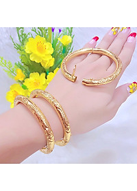 Vòng Tay Nữ ( 01 Vòng ) Bọng Khóa Gài Mạ Vàng  24K  - MS  120.20.11
